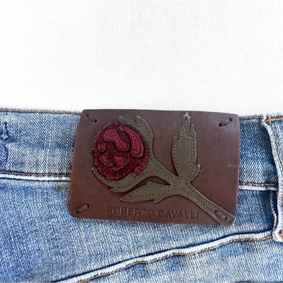 ROBERTO CAVALLI FADED MID-RISE BOTTOM SHAPING SKINNY ANKLE JEANS Sz US6/EU42 - Picture 8 of 14